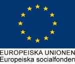 EU flagga med socialfonden text